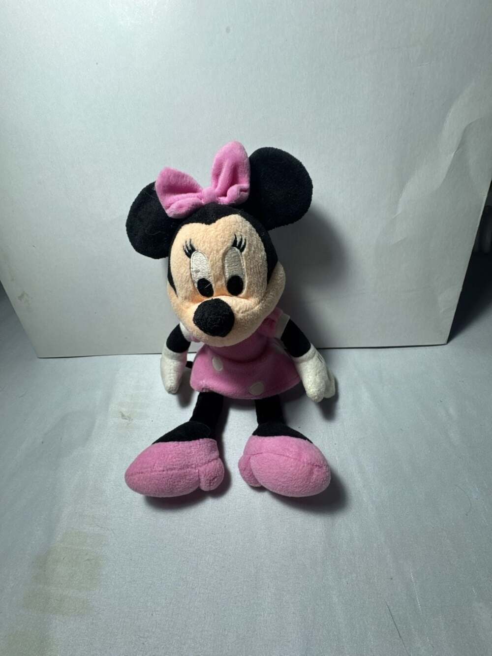 Disney Minnie Mouse Plush Toy Pink Polka Dot Dress